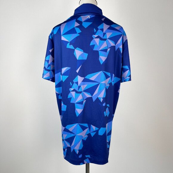 NWT Redvanly Polo Shirt Mens Geometric Bond Performance Golf Active Tech M - Picture 4 of 12